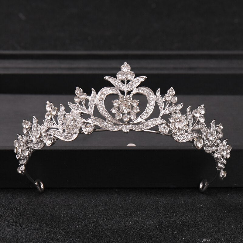 Christmas Gift Baroque Rhinestone Crystal Crown And Tiara Bridal Hair Jewelry Headpiece Party Tiaras Crowns For Women Wedding Hair Accessories