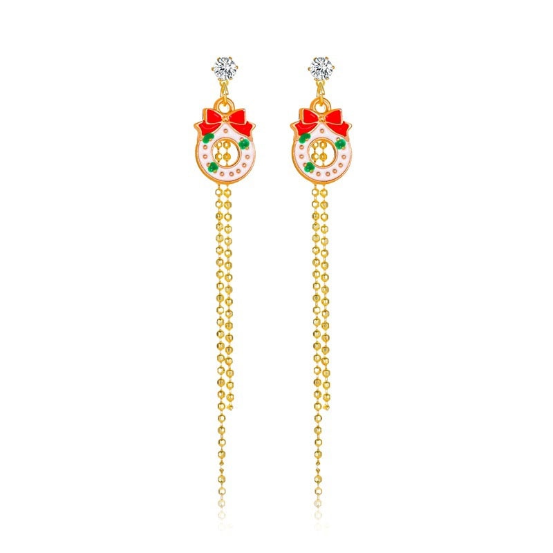 Christmas Gift New Trendy Statement Christmas Tree Earrings For Women Santa Claus Snowman Drop Earrings Jewelry Girls Christmas Gifts Wholesale