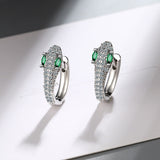 Aveuri Prevent Allergy alloy Stud Earrings for Women Trendy Elegant Sparkling Zircon Little Snake Bride Jewelry