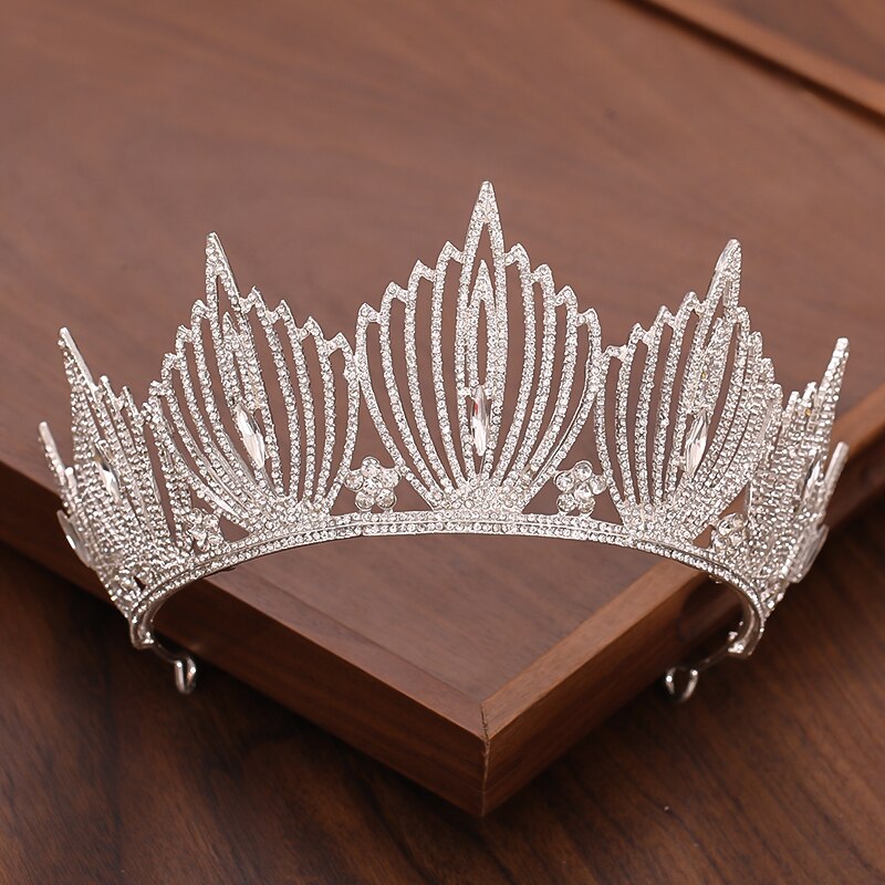 Bridal Crown And Tiara Headpiece Gold Silver Color Rhinestone Crystal Diadem Queen Crown Princess Tiaras Wedding Hair Jewelry