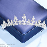 Aveuri 2023 Silver Color Rhinestone Crown and Tiara Bridal Wedding Hair Accessories For Women Wedding Accessories Bridal Tiara Crown