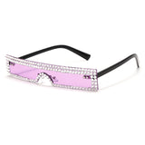 Aveuri Oversized Goggles Sunglasses Women Luxury Fsahion Tassel Crystal Diamond Sun Glasses Mask Steampunk Eye Protection Glasses Shade