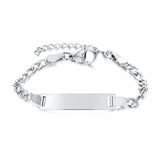 Personalized Baby Bracelet Free Engrave Stainless Steel Chain Bracelet for Children Newborn Name Customzied 12cm To15cm