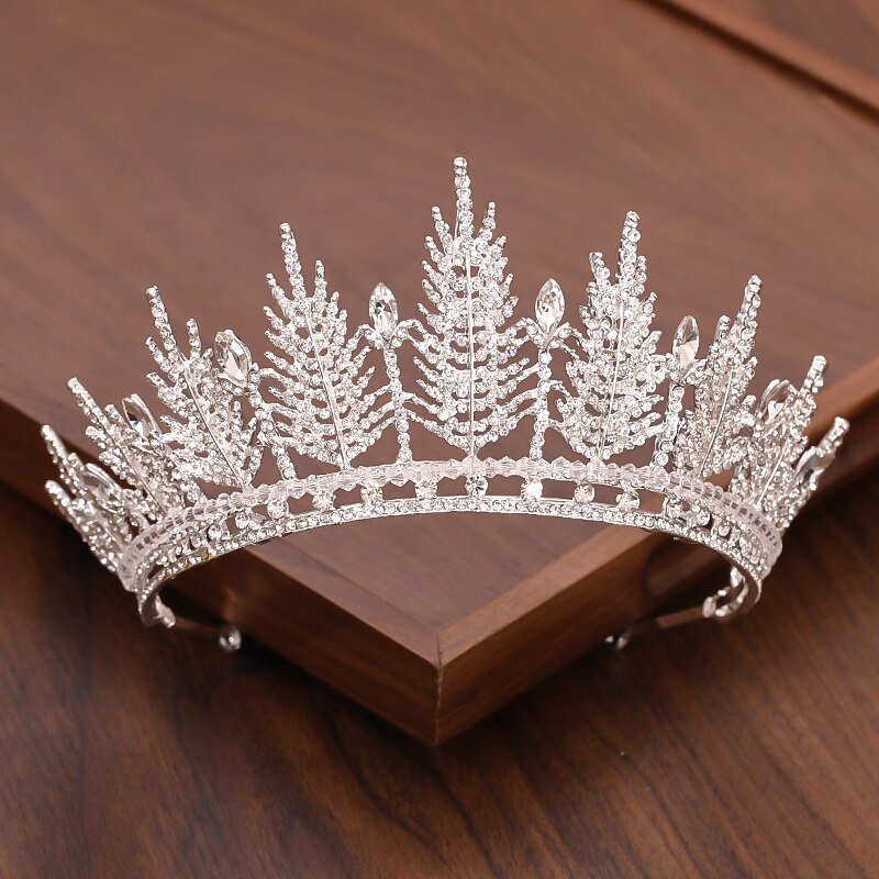 Bridal Crown And Tiara Headpiece Gold Silver Color Rhinestone Crystal Diadem Queen Crown Princess Tiaras Wedding Hair Jewelry