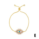 Aveuri 2023 Classic Turkish Evil Eye Rainbow Rhinestone Bracelet For Women Luxury Zircon Hamsa Bracelet Wrist Charm Female Jewelry