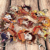 Aveuri Haikyuu Keychain Badge Anime Kei Tsukishima Kenma Kozume Cosplay Acrylic Key Chain Pendant Keyring