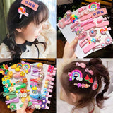 Back to school 2023 AVEURI 6/10Pcs Girls Cute Hair Clip Set Rainbow Fruit Cartoon Hair Bands Hair Accessories Headwear Hairpins Cartoon Hairpin Headdress