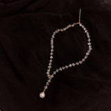 Christmas Gift 2023 new fashion shiny crystal necklace sexy Pearl Pendant Necklace South Korean women's neck jewelry trendy short necklace