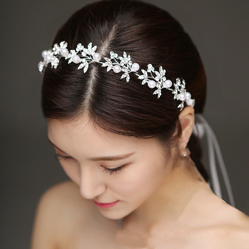 New CZ Tiaras And Crowns Princess Crown Halo Headband, Ladies Tiara, Wedding Hair Accessories Bridal