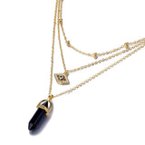 Aveuri Pendant Necklace For Women Gold Color Natural Stone Pendants Choker Clavicle Necklaces