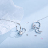 Christmas Gift 1 pcs  Moon Stud Earrings For Women Wedding Female pendientes mujer moda aretes de mujer eh001