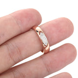 prom accessories prom accessories Aveuri Graduation gifts 4mm Rhombus Cubic Zircon Band Ring for Women Girls 585 Rose White Gold Engagement Wedding Jewelry Fashion 2023 Rings GR69