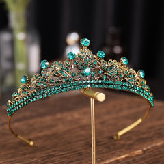 Christmas Gift Vintage Baroque Crown Tiara Diadem  Wedding Crystal Rhinestone Crown And Tiaras Bridal Hair Jewelry Wedding Hair Accessories