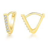 Aveuri Stud Earrings For Women Korean Style Angel Kiss Cubic Zirconia Silver Color Earring Party Gift Fashion Jewelry KAE109