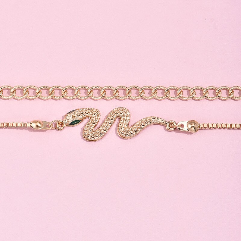 Aveuri Snake Bracelet For Women Boho Snake Set Charm Chain Cute Animal Bracelets Cute Accessories Jewelry Best Gift Mijue