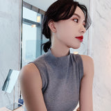 Christmas Gift 2023 new fashion women's Square gem Earrings South Korea sexy trend women's jewelry classic small earrings