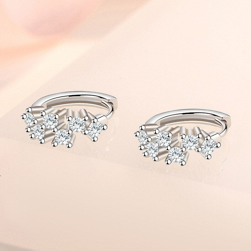 Aveuri 2021 NEW HOT SALE 100% Real alloy Crystal Circle Earring For Women Making Jewelry Gift Wedding Party Engagement