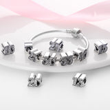 New 100% Silver Color Fit Original Pandach Bracelet Necklace Zircon Arabic Numeral 13 Plata De Ley Charms Women Fine Jewelry Gif
