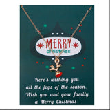 Christmas Gift Fashion Jewelry Christmas Ornaments Drip Oil Snowman Pendant Necklace