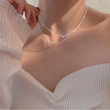 Christmas Gift New Clavicle Chain Shiny Bead Choker Exquisite Necklace For Women Fine Jewelry Wedding Gift NK119