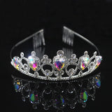 Graduation gift 6 colors Crystal Tiaras Princess Crowns for Bridal Women Rhinestone Headband Accessiories Girls Show Wedding Party Hair Jewelry