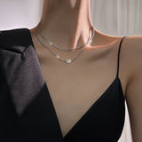 Christmas Gift Trendy Simple Shiny Butterfly Choker Clavicle Chain Animal Pendant Necklaces For Women Fine Jewelry NK117