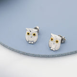 Aveuri Cute Women's Metal Owl Earrings Punk Rock Hip Hop Jewelry Creative Girls Fashion Popular Silver Color Earrings Jewelry Gifts
