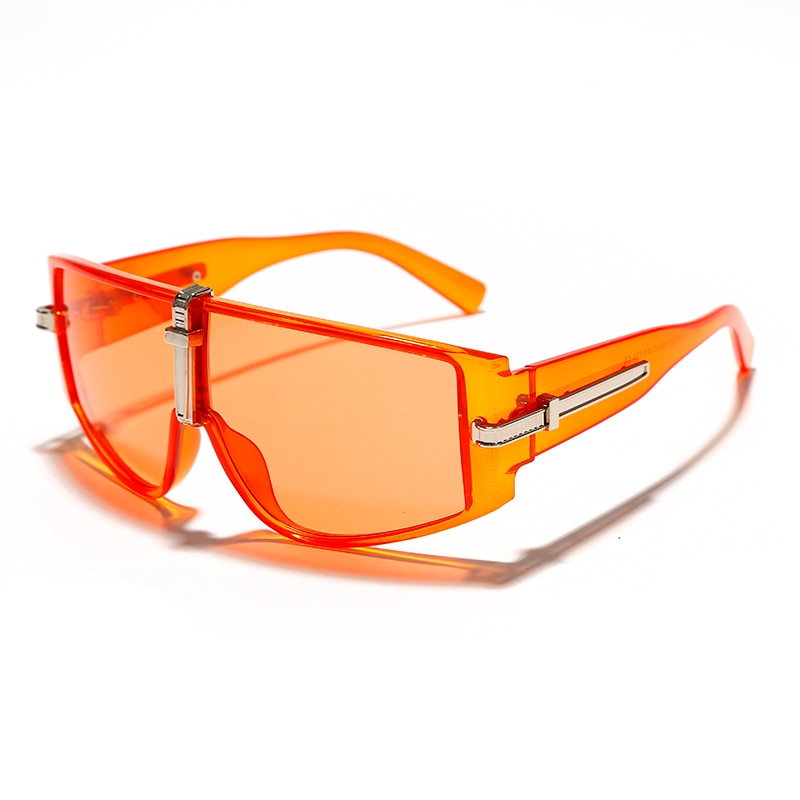 Aveuri Vintage Goggle Sunglasses Women 2022 Luxury Steampunk Sun Glasses For Men Eyewear Fashion Large Frames Clear Lens Shades UV400