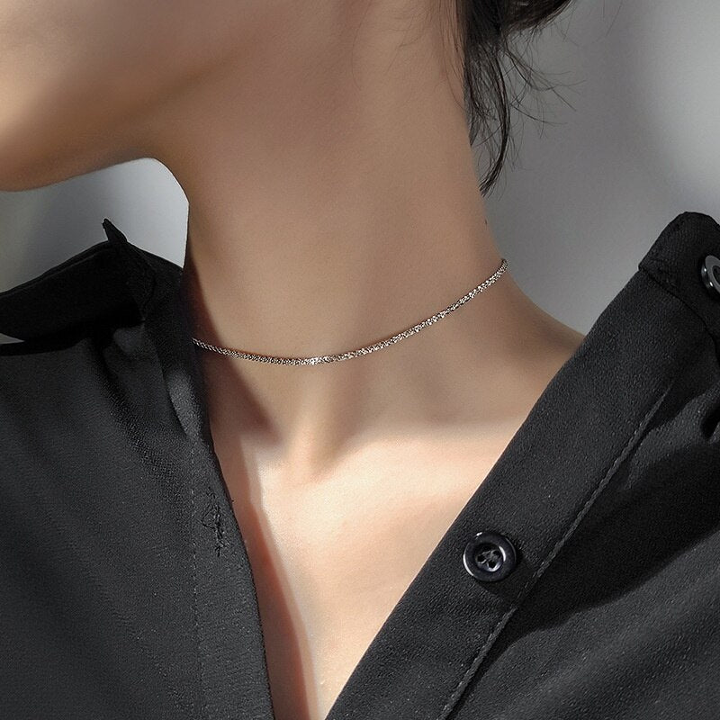 Christmas Gift 2023 New Fashion Classic Ladies Simple and Generous Geometric Clavicle Chain Hollow Chain Jewelry Gift Wedding Banquet Necklace