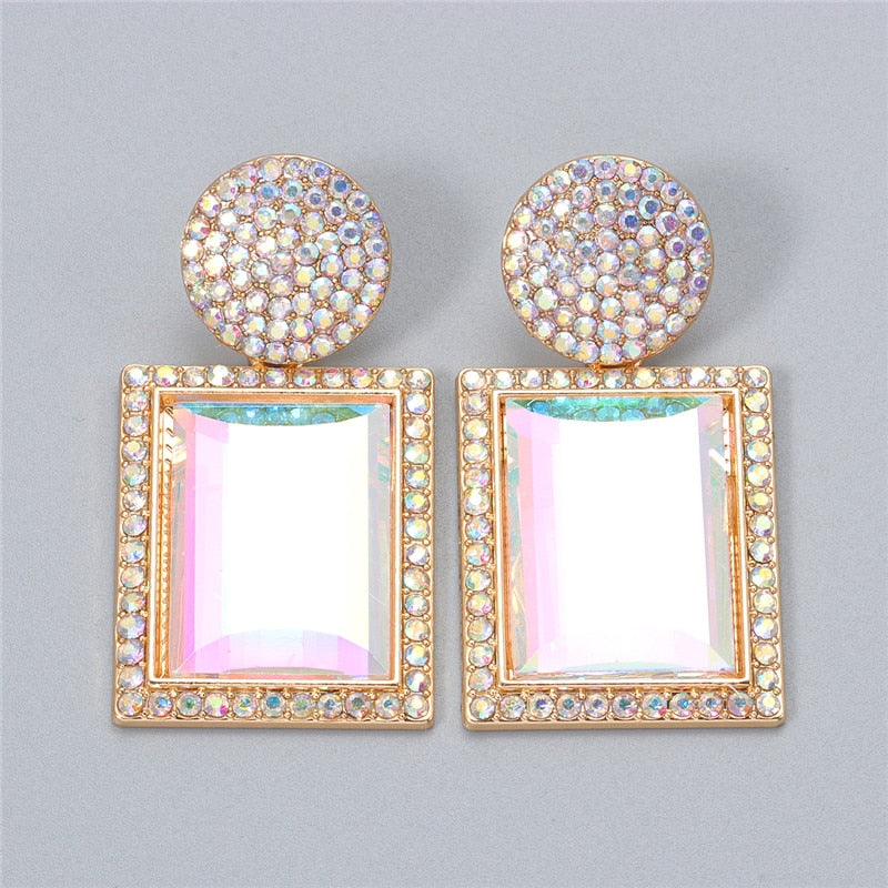 AVEURI New Fashion Boho Crystal Earrings For Women Rhinestone Statement Pearl Drop Dangle Earrings Xmas Jewelry Gifts