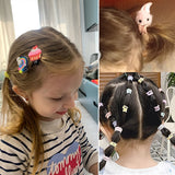 Back to school 2023 AVEURI 30Pcs Hair Clip Hair Bands Set Girls Rabbit Headwear Rubber Band Elastic Hair Accessories Children  Hair Band Hairpin Headdress