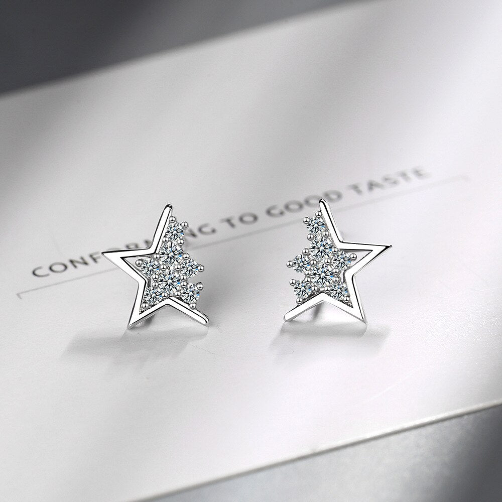 Christmas Gift Piercing Star Stud Earring For Women Girls Party Jewelry Pendientes Accessories eh949