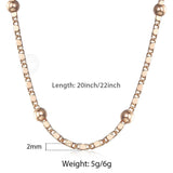 prom accessories prom accessories Aveuri Graduation gifts Elegant Beaded Satellite Necklaces For Women Girls 585 Rose Gold Color Ball Beads Link Chain Wedding Female Jewelrty CN46