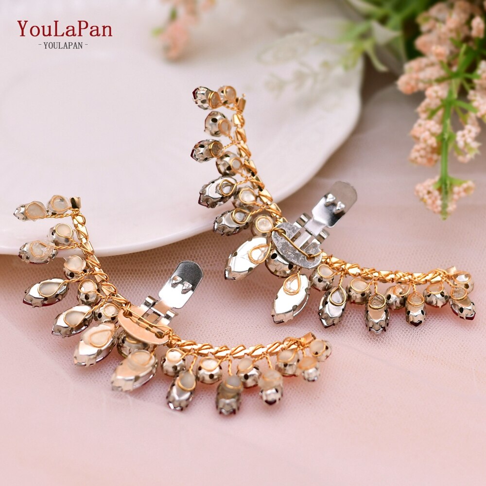 Aveuri X39-R Red Rhinestone Shoe Clips For Pumps Wedding Shoes Buckle Women Shoes Accessories  For Wedding Crystal Decorations