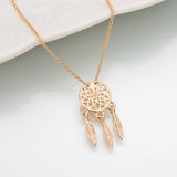 SUMENG 2023 New fashion Dream Catcher Series Jewelry Necklace Exquisite Alloy Hollow Pendant Necklace Collares For Women Gifts