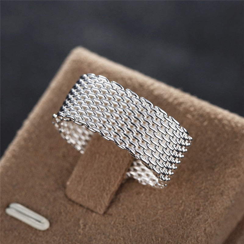 Aveuri  alloy Interwoven Web Ring For Woman Fashion Charm Wedding Engagement Jewelry