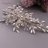 Aveuri HP287 Rhinestone Bridal Hair Clip Wedding Headdress Crystal Hairpins Bridal Hair Piece Silver Wedding Accessories