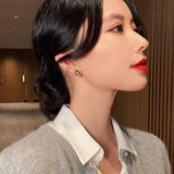 Christmas Gift 2023 new classic small metal arc women's Earrings Fashion versatile Korean jewelry elegant Mini daily decoration stud Earrings