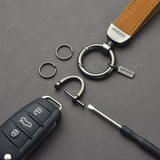 Aveuri Car Key Foil Pendant Leather Keychain Female Metal Ring Key Ring Key Ring Male Small Gift