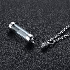 Openable Glass Vial Necklace Women Pendant Memorial Ash Bottle Cremation Pet Urn Jewelry