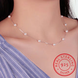 Christmas Gift Jewelry 12 Pcs 6mm Pearl Box Chain Choker Necklace Kolye Collares Bijoux Femme S-n54