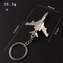 Aveuri Airline Promo New Keychain Metal Naval Aircrafe Fighter Model Aviation Gifts Key Ring Model Key Chain Air Plane Aircrafe Keyring