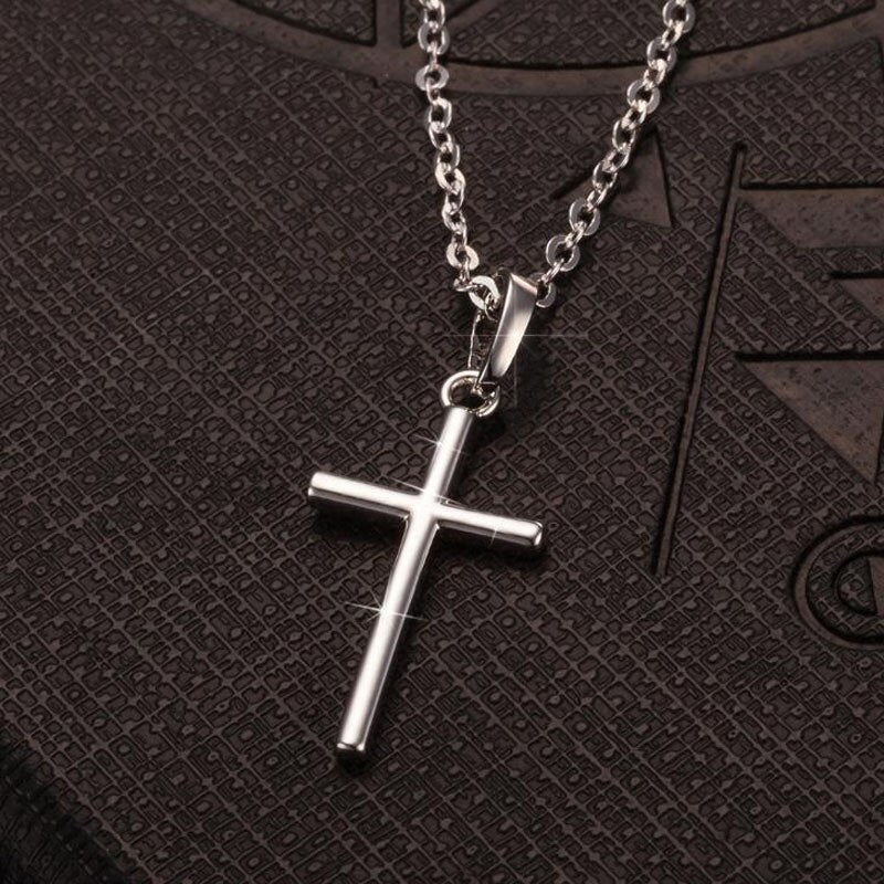 Christmas Gift Fashion Sweater Cross Necklace For Women Men Ladies Gold Silver Color Chain Pendant Necklaces Christian Jewelry Gifts