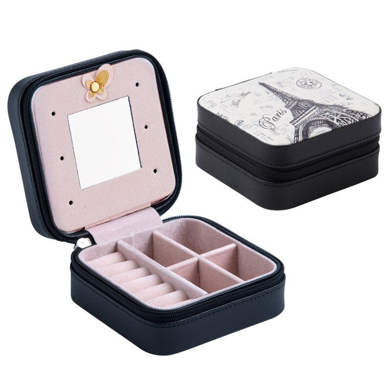 Christmas Gift CASEGRACE Portable With Mirror,Jewelry Box, Travel Carry, Jewelry Storage