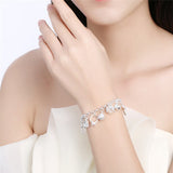 Aveuri  alloy Moon Heart Lock Cross Bracelet For Men Woman Charm Wedding Engagement Party Fashion Jewelry
