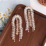 AVEURI  Vintage Ethnic Long Tassel Earrings For Women Fashion Jewelry Simple Handmade Statement Dangle Drop Earrings