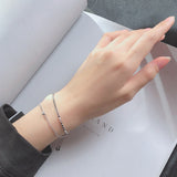 Fashion Temperament Small Bracelet Personality Double Layer Small Beads Silver Jewelry for Women Wedding Party Gift