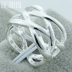 Aveuri  alloy Cross Intertwined Ring For Women Wedding Engagement Party Fashion Charm Jewelry