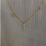 Christmas Gift Cross Heart Star Charm Pendant Choker Necklace For Women Girls Statement Jewelry dz875