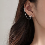Aveuri Christmas Gift 1 Pcs  Tassel Crystal Butterfly Charm Stud Earrings For Women Wedding Jewelry Female Pendientes eh1405